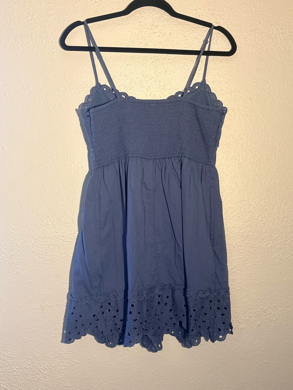 American Eagle Outfitters Blue Eyelet Mini Dress - Picture 2 of 5